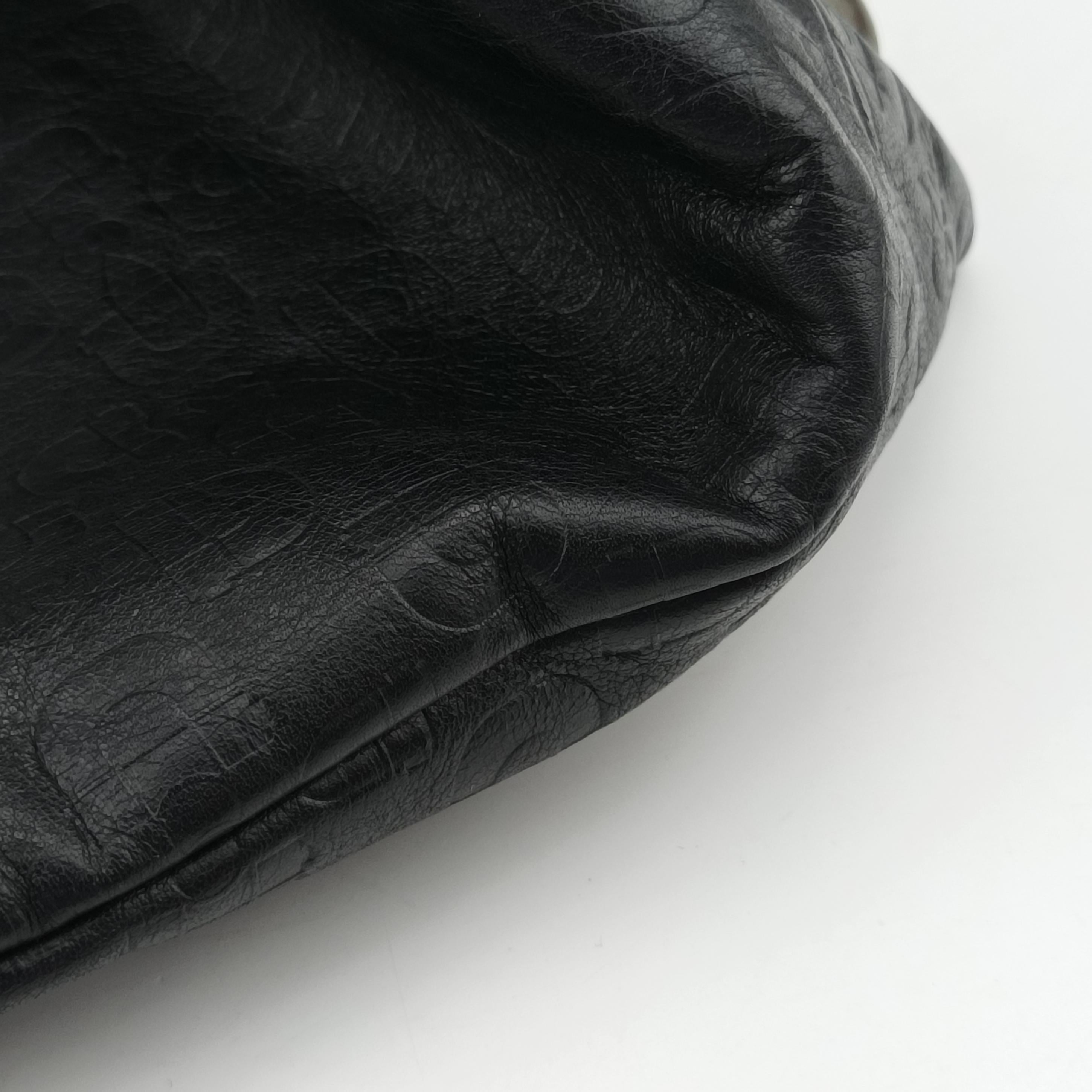 Pre-owned Gucci Horsebit pattern studs Black Leather 286304 handbag | stylenewstar