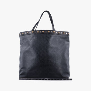 Pre-owned Gucci Horsebit pattern studs Black Leather 286304 handbag | stylenewstar