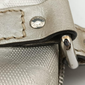 Vintage Gucci GG plus Spring Joy GG Supreme Silver PVC coated canvas 203696 bostonbag | stylenewstar