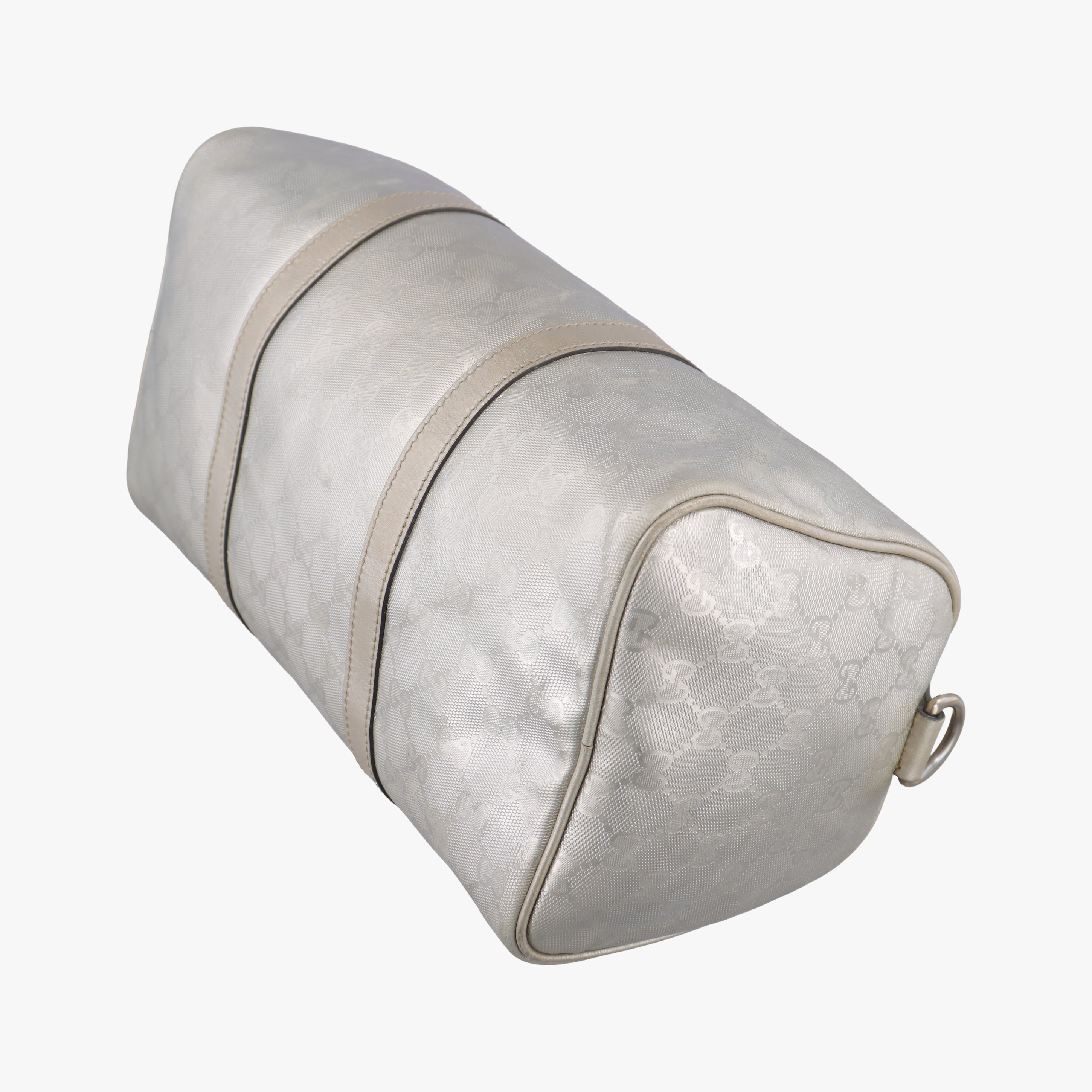 Vintage Gucci GG plus Spring Joy GG Supreme Silver PVC coated canvas 203696 bostonbag | stylenewstar