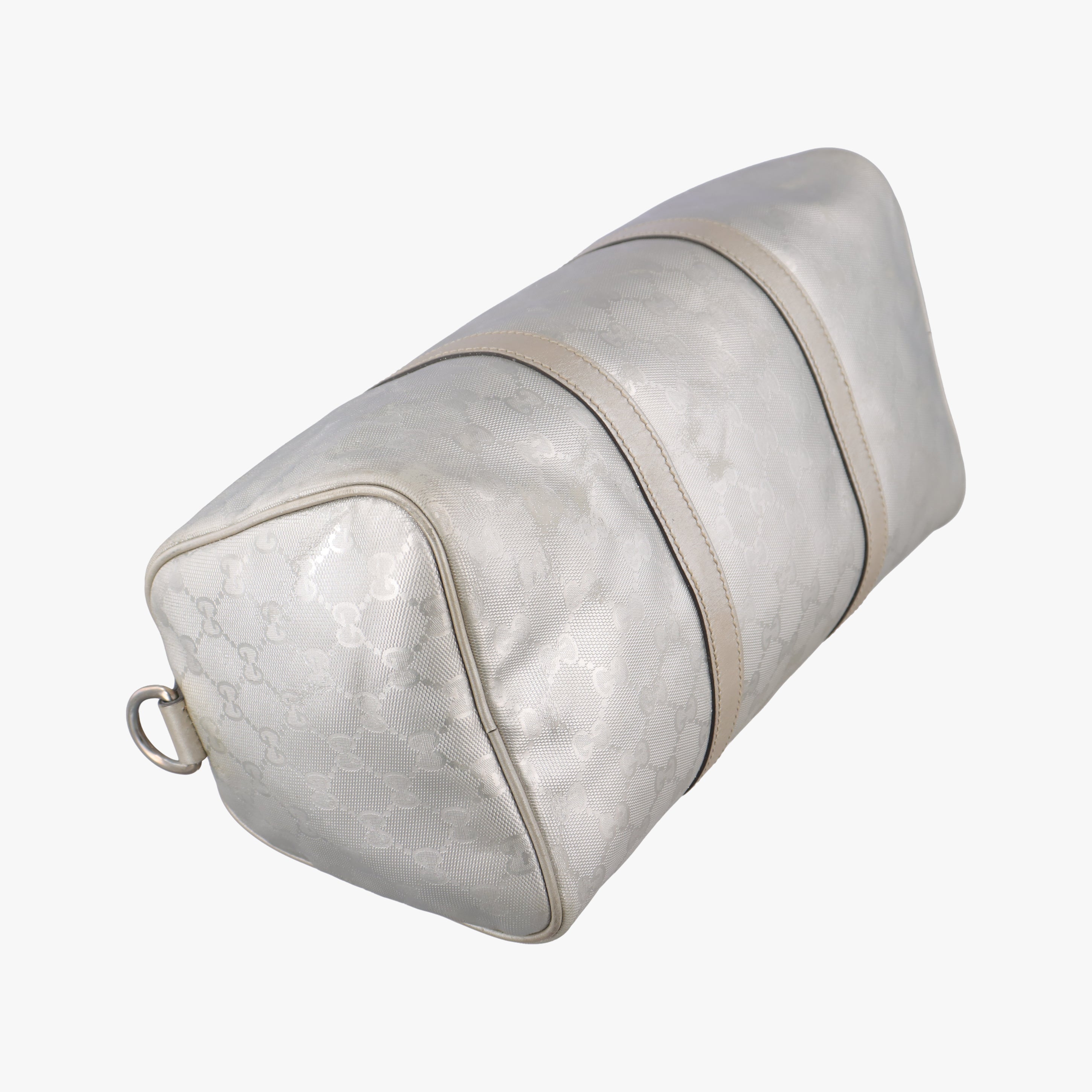 Vintage Gucci GG plus Spring Joy GG Supreme Silver PVC coated canvas 203696 bostonbag | stylenewstar