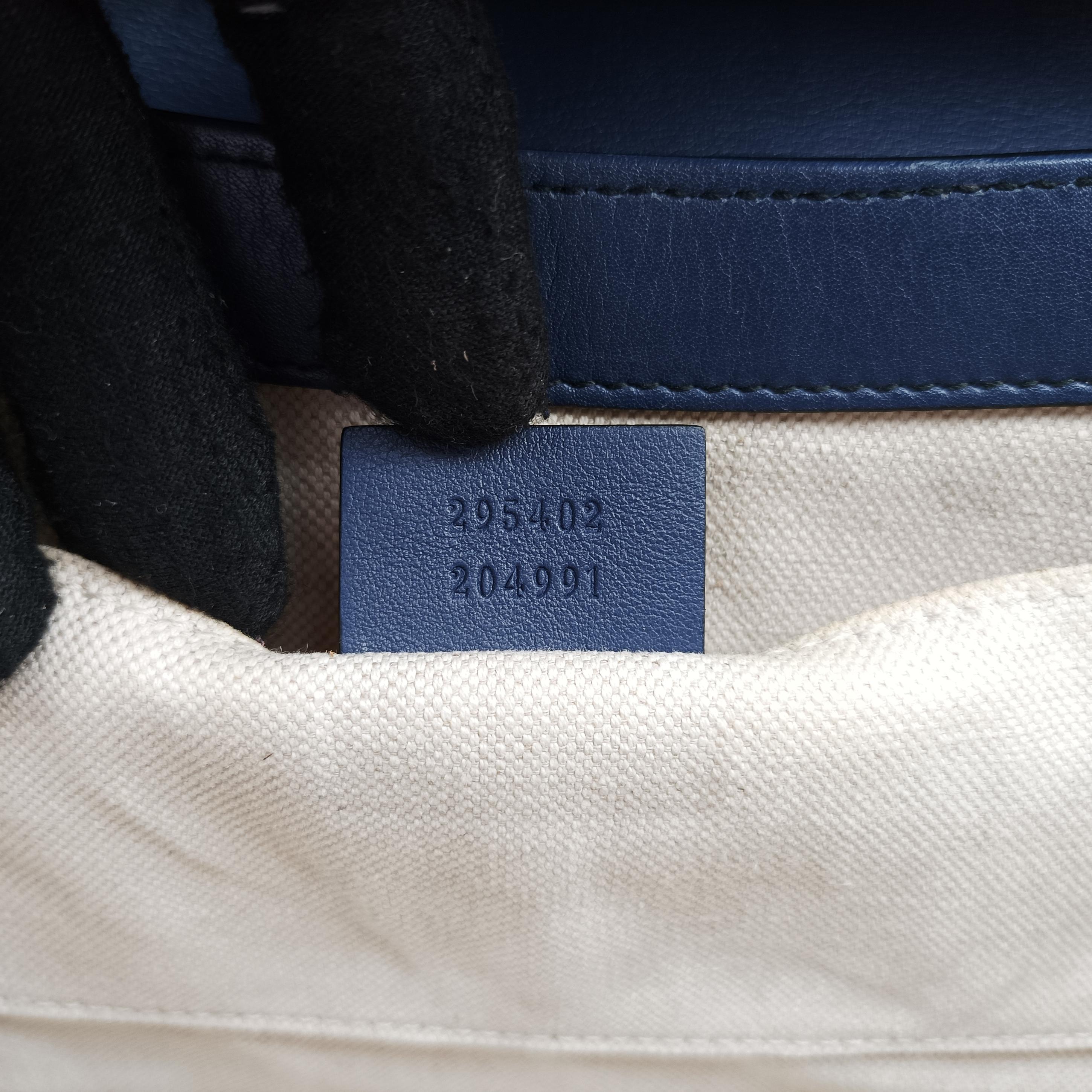 Pre-owned Gucci Emily Navy Leather 295402 shoulderbag | stylenewstar