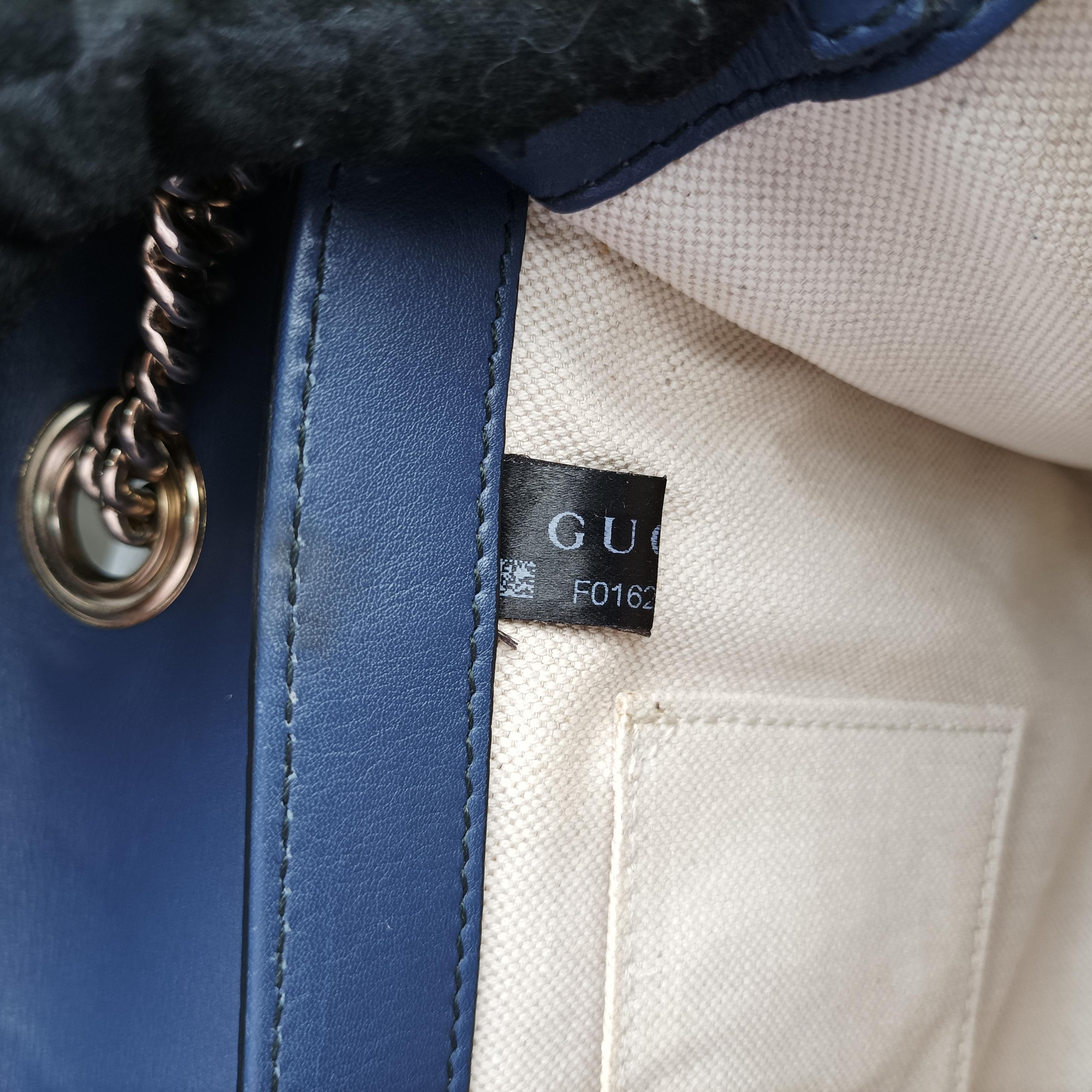 Pre-owned Gucci Emily Navy Leather 295402 shoulderbag | stylenewstar