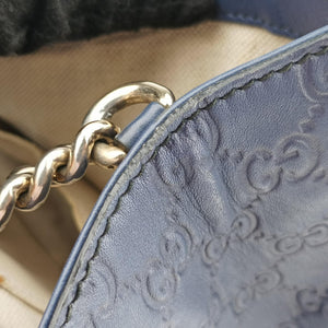 Pre-owned Gucci Emily Navy Leather 295402 shoulderbag | stylenewstar