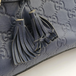 Pre-owned Gucci Emily Navy Leather 295402 shoulderbag | stylenewstar