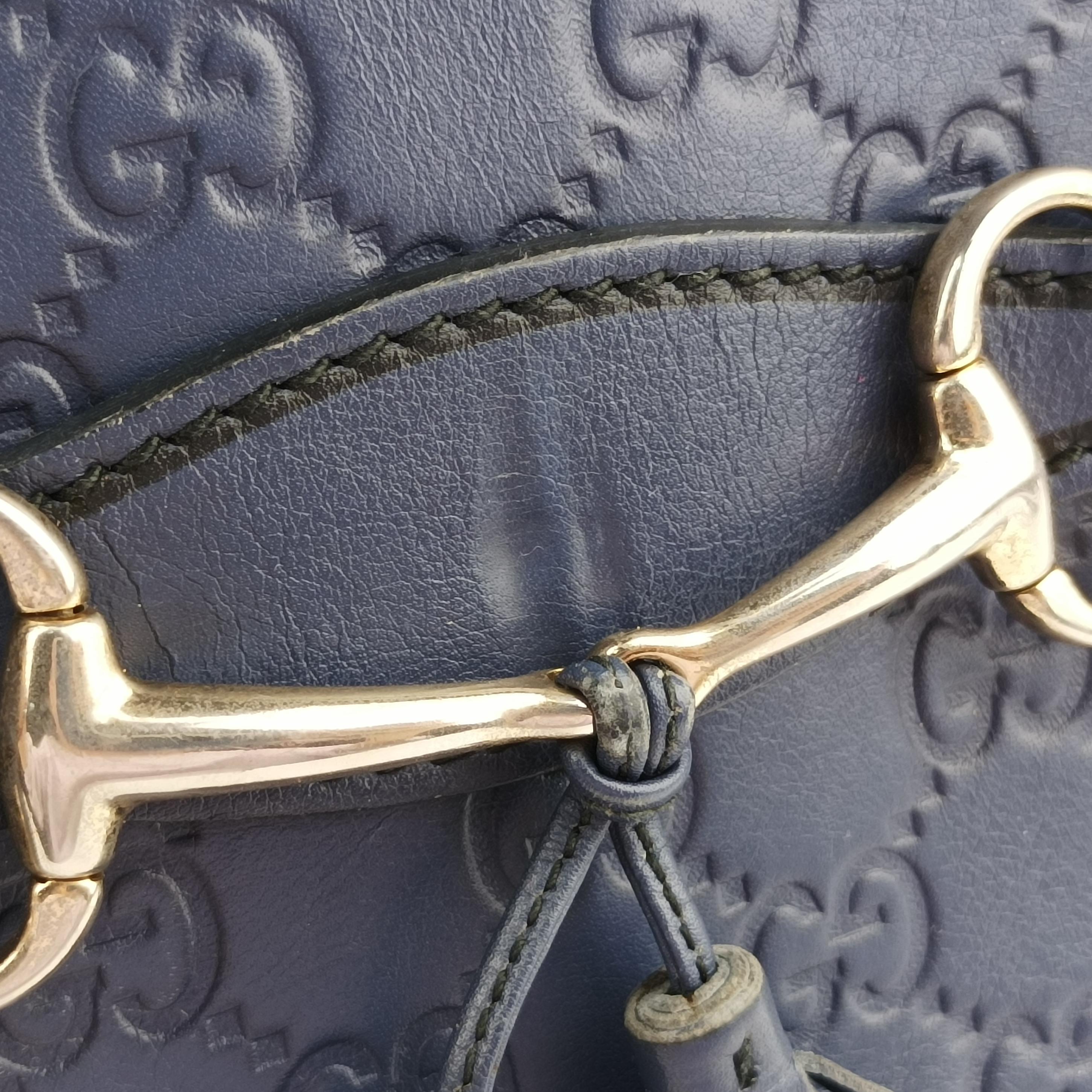 Pre-owned Gucci Emily Navy Leather 295402 shoulderbag | stylenewstar