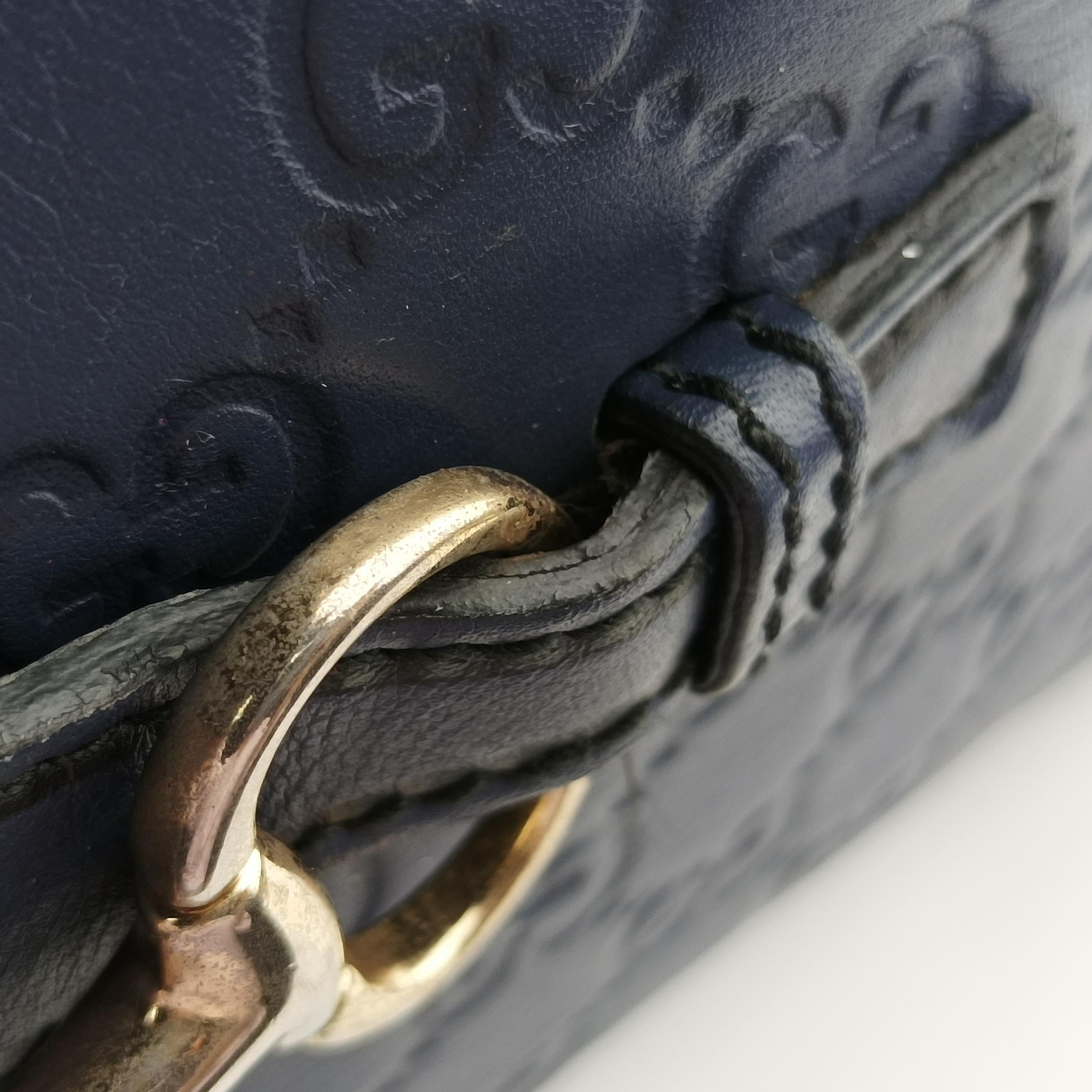 Pre-owned Gucci Emily Navy Leather 295402 shoulderbag | stylenewstar