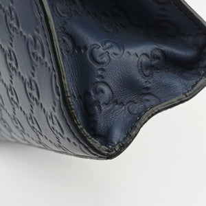 Pre-owned Gucci Emily Navy Leather 295402 shoulderbag | stylenewstar