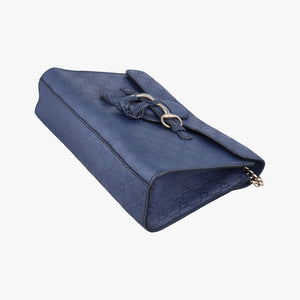 Pre-owned Gucci Emily Navy Leather 295402 shoulderbag | stylenewstar
