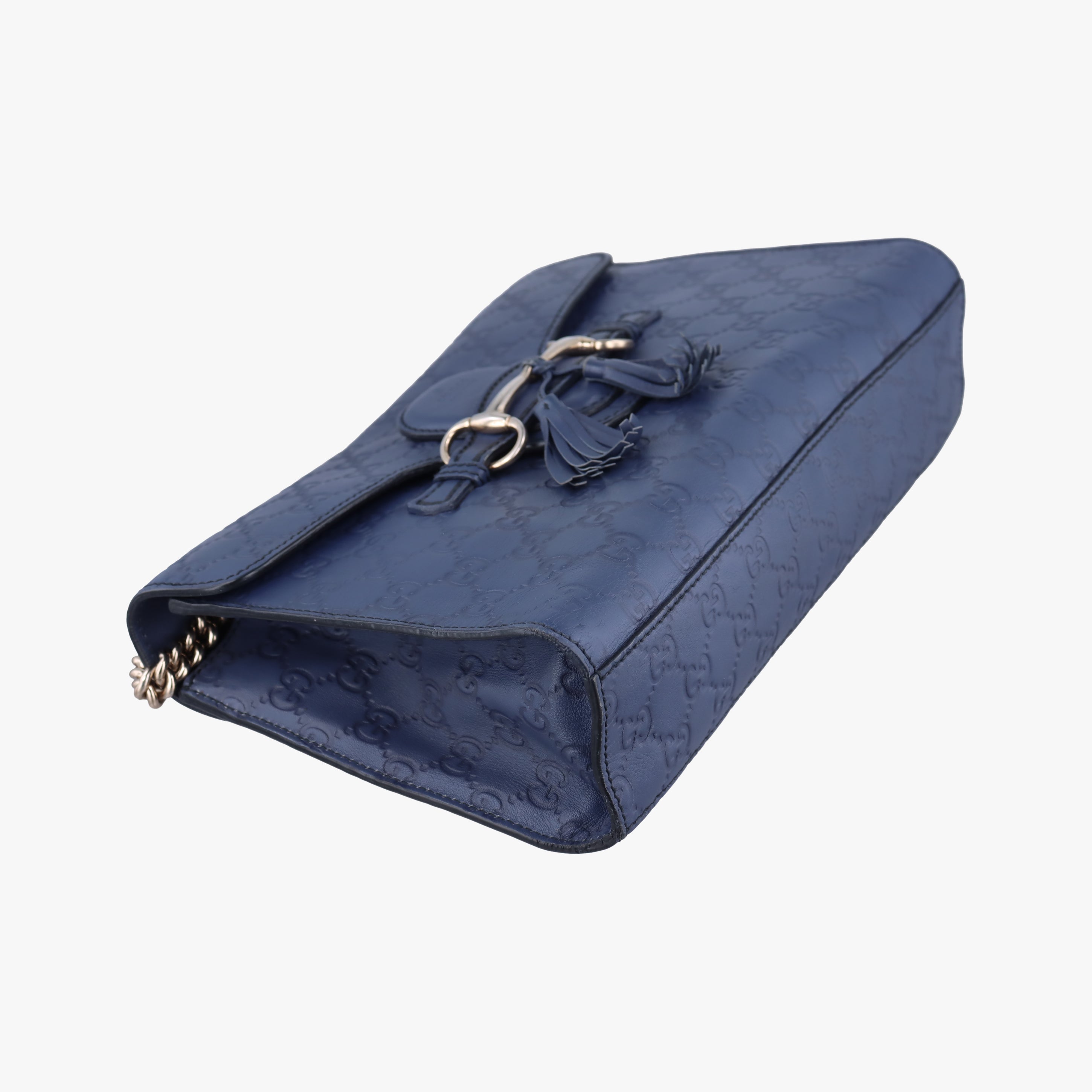 Pre-owned Gucci Emily Navy Leather 295402 shoulderbag | stylenewstar