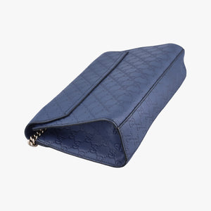 Pre-owned Gucci Emily Navy Leather 295402 shoulderbag | stylenewstar