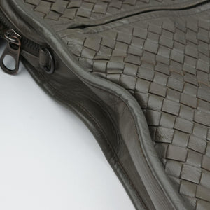 Pre-owned Bottega Veneta Intrecciato Olive Green lambskin  handbag | stylenewstar