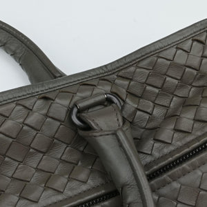 Pre-owned Bottega Veneta Intrecciato Olive Green lambskin  handbag | stylenewstar