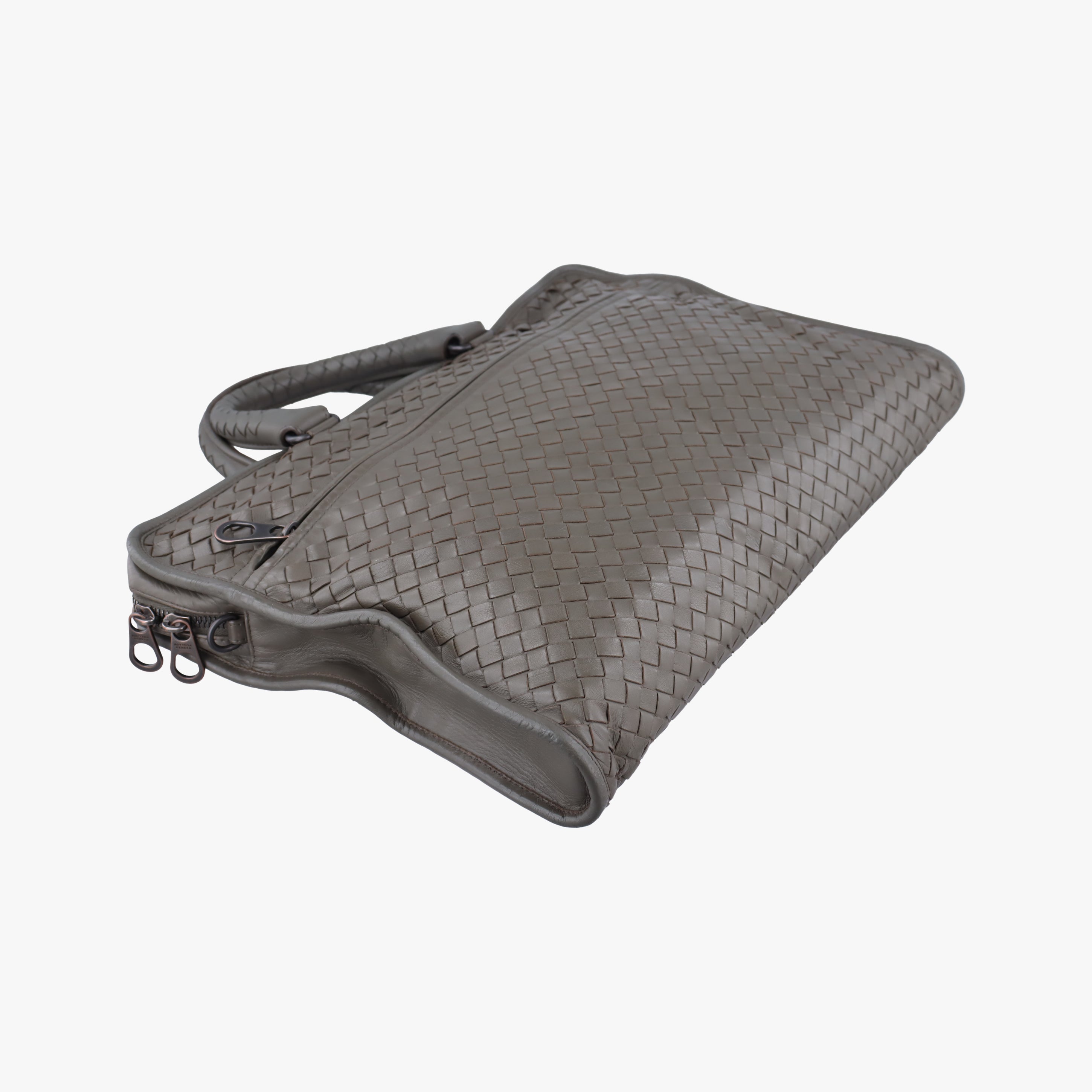 Pre-owned Bottega Veneta Intrecciato Olive Green lambskin  handbag | stylenewstar