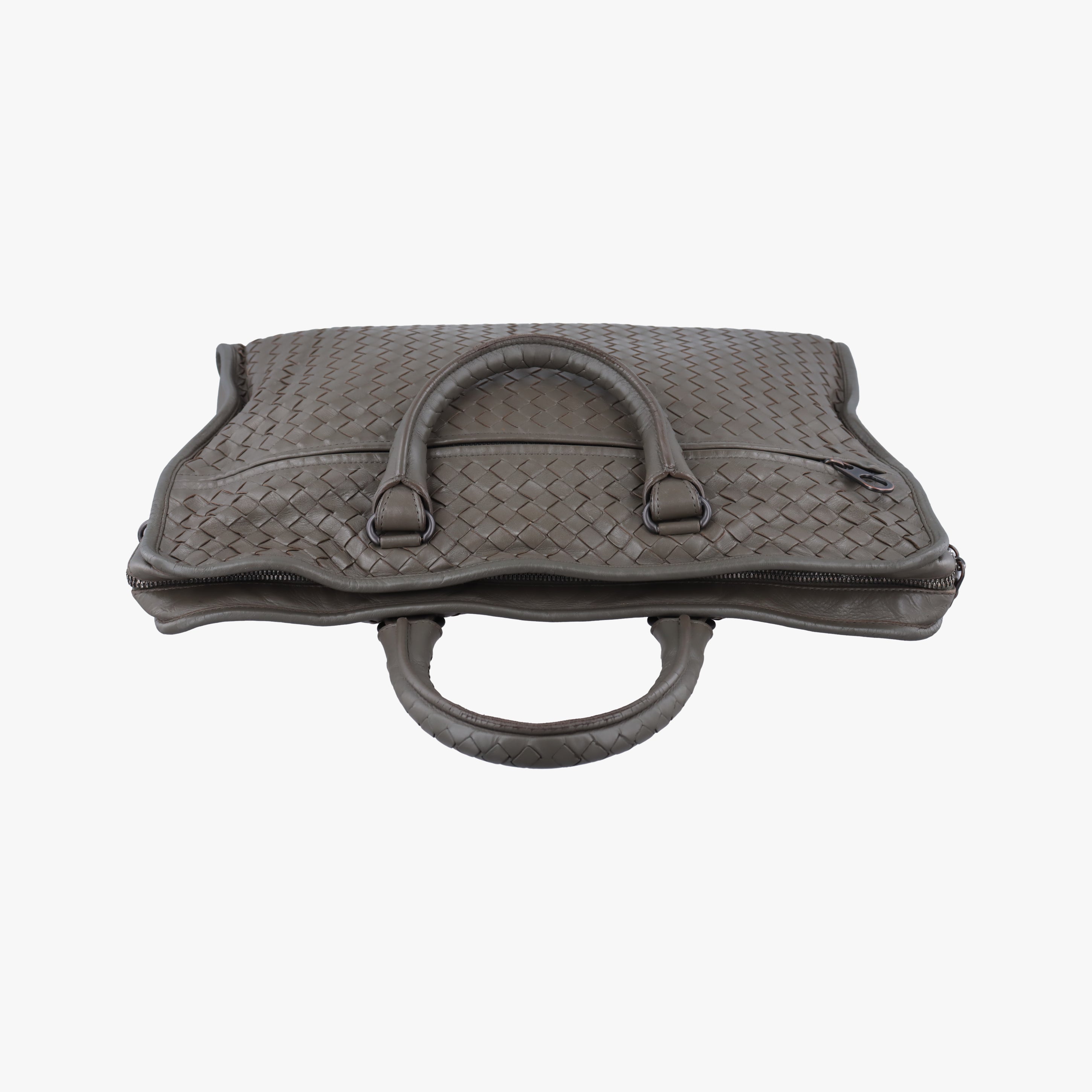 Pre-owned Bottega Veneta Intrecciato Olive Green lambskin  handbag | stylenewstar