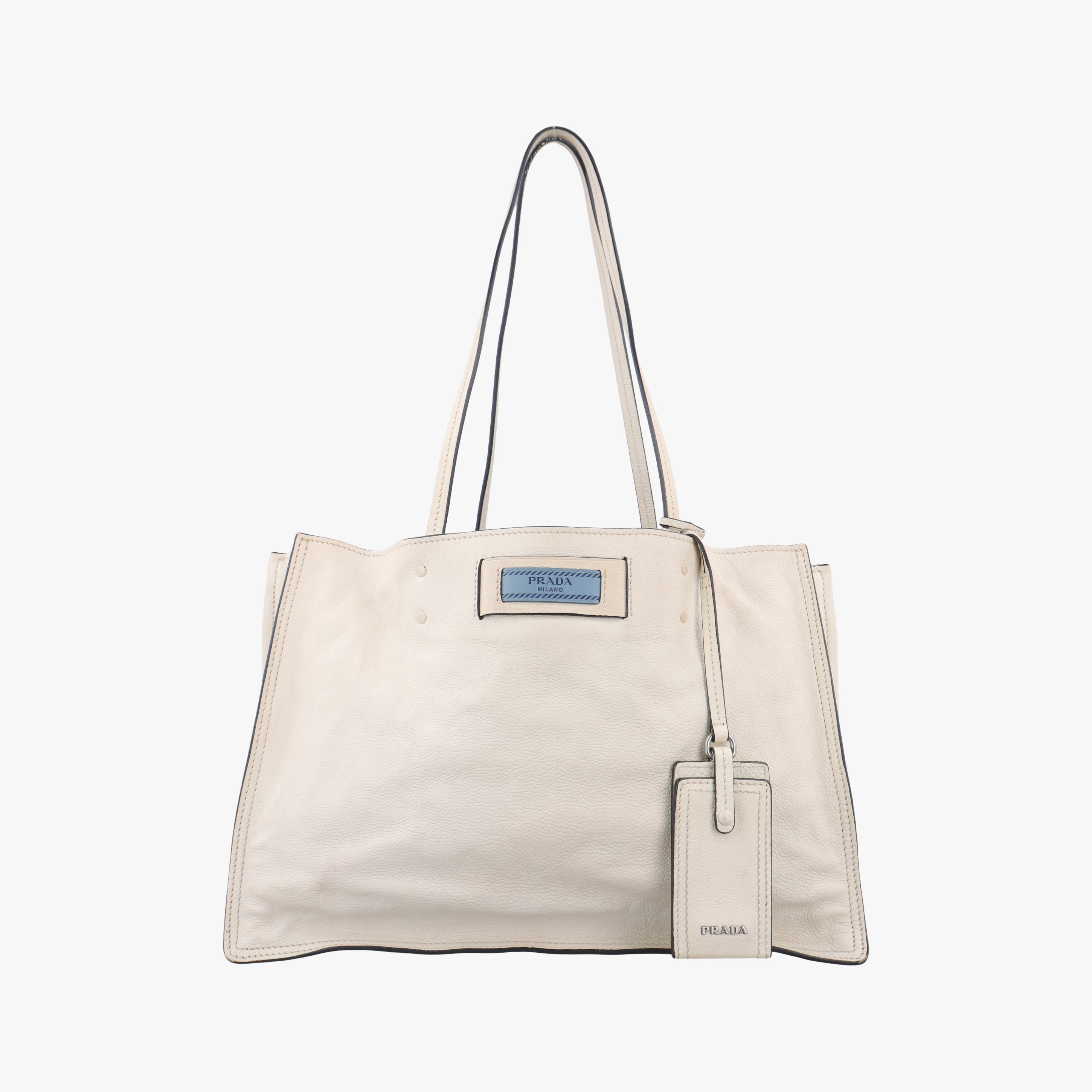 Vintage Prada Etiquette White leather 1BG122 shoulderbag | stylenewstar