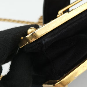 Pre-owned Prada Cahier Astrology Black Velour  shoulderbag | stylenewstar