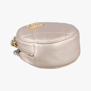 Pre-owned Chanel CHANEL 19 Round Golden lambskin AP0945 shoulderbag | stylenewstar