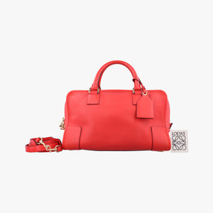 Pre-owned Loewe Amazona36 Red Leather  shoulderbag | stylenewstar