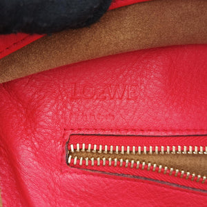 Pre-owned Loewe Amazona36 Red Leather  shoulderbag | stylenewstar