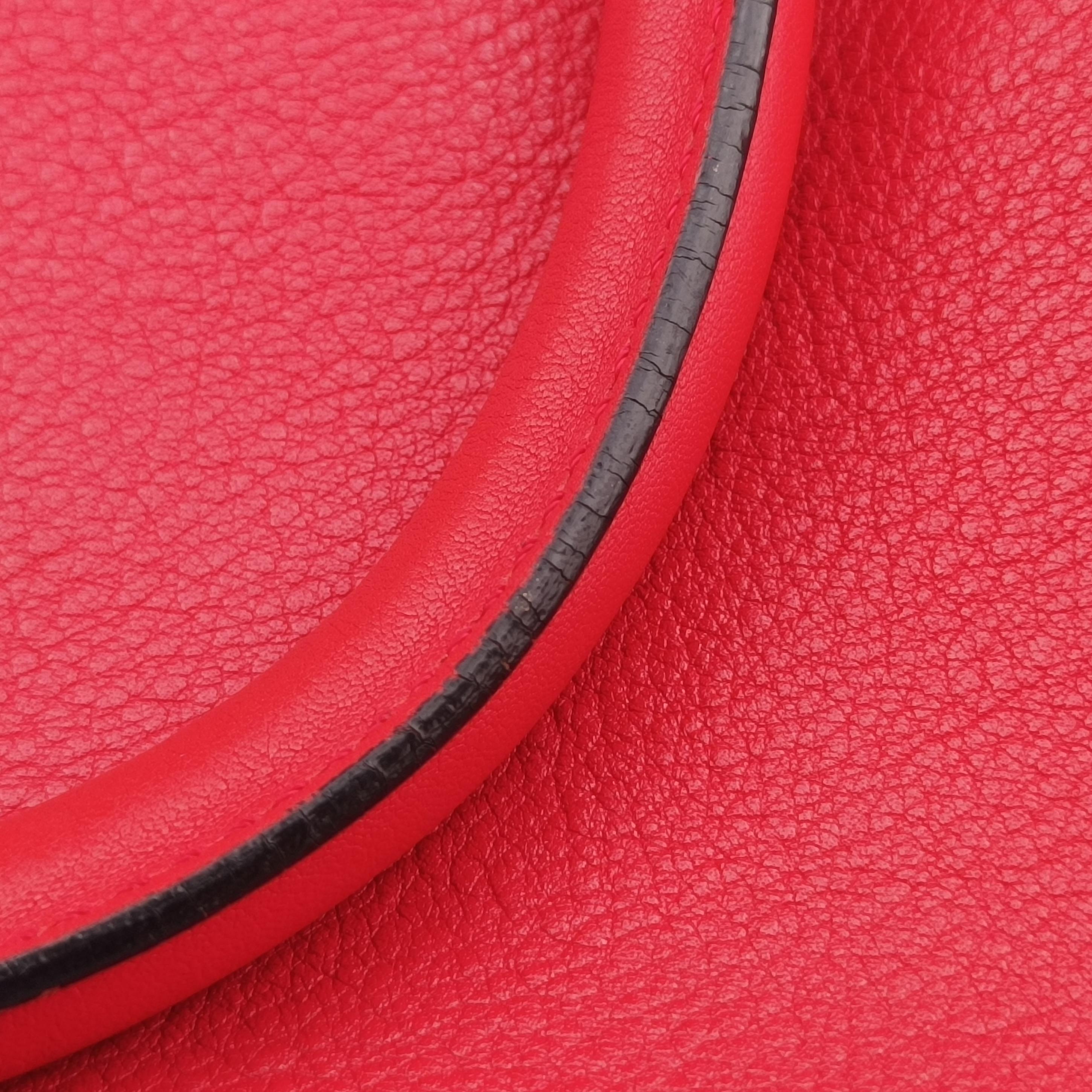 Pre-owned Loewe Amazona36 Red Leather  shoulderbag | stylenewstar