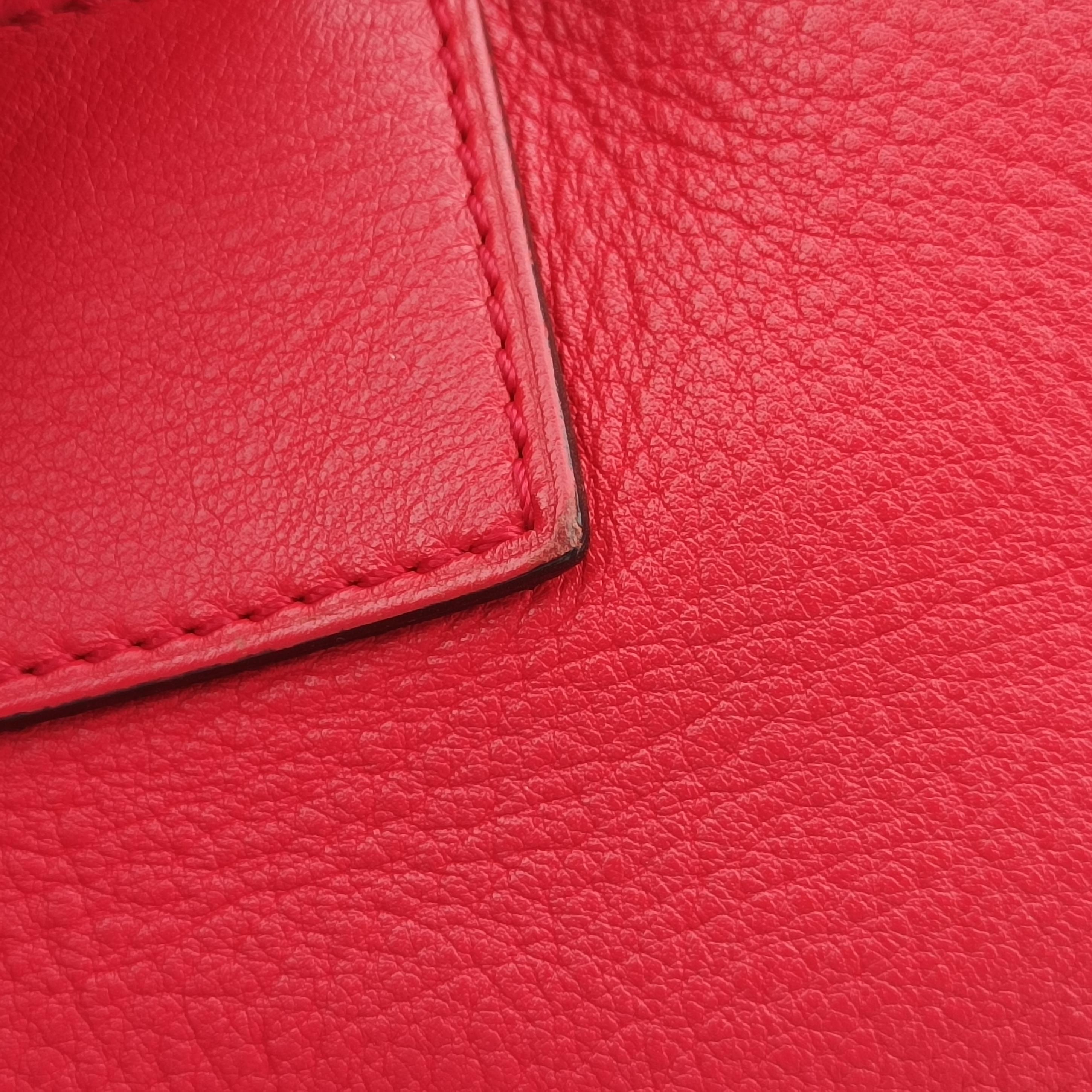 Pre-owned Loewe Amazona36 Red Leather  shoulderbag | stylenewstar