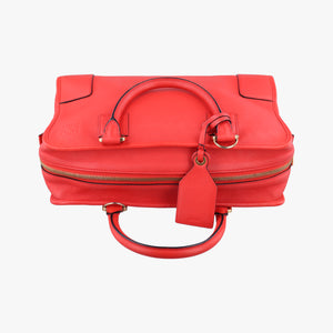 Pre-owned Loewe Amazona36 Red Leather  shoulderbag | stylenewstar