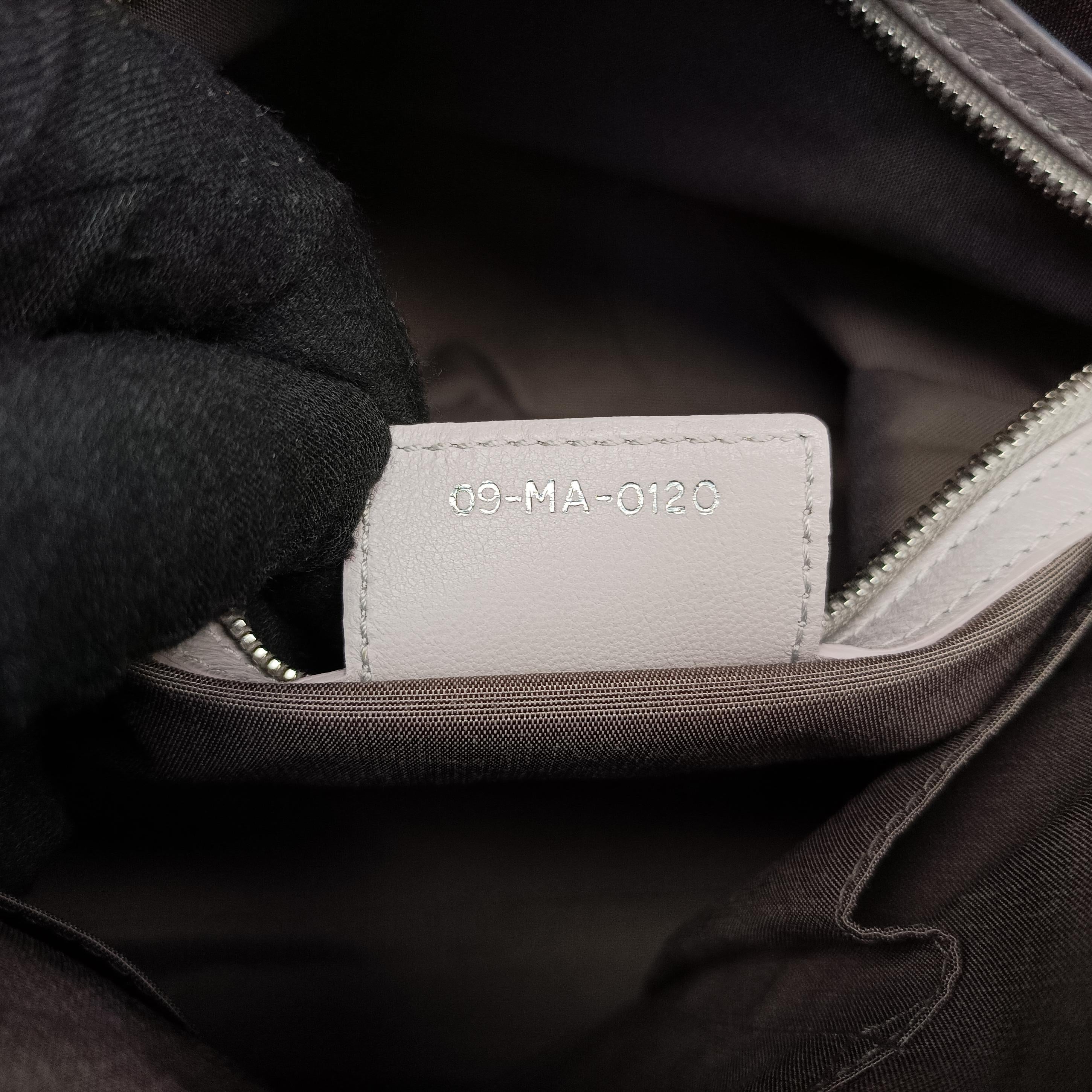 Pre-owned Christian Dior Granville Grey lambskin  shoulderbag | stylenewstar