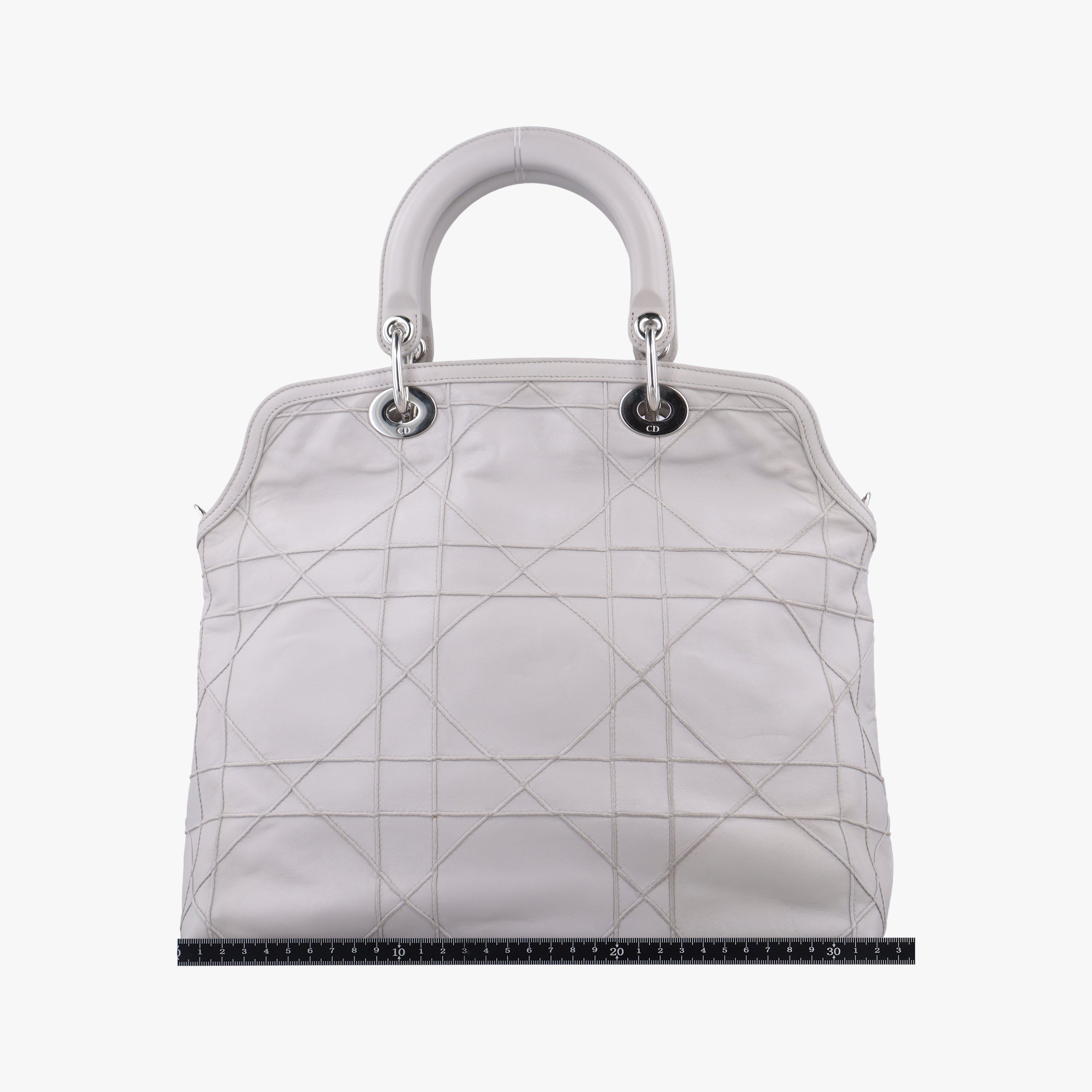 Pre-owned Christian Dior Granville Grey lambskin  shoulderbag | stylenewstar