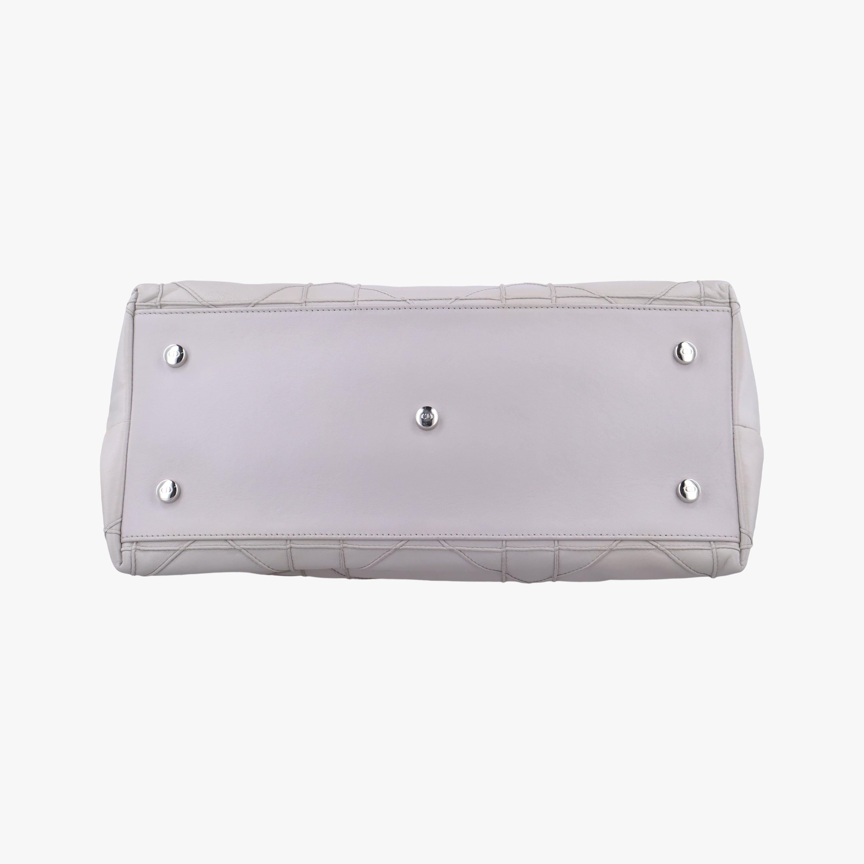 Pre-owned Christian Dior Granville Grey lambskin  shoulderbag | stylenewstar