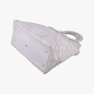 Pre-owned Christian Dior Granville Grey lambskin  shoulderbag | stylenewstar