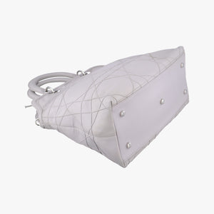 Pre-owned Christian Dior Granville Grey lambskin  shoulderbag | stylenewstar