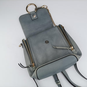 Pre-owned Chloe FAYE mini Grey leather  backpack/rucksack | stylenewstar