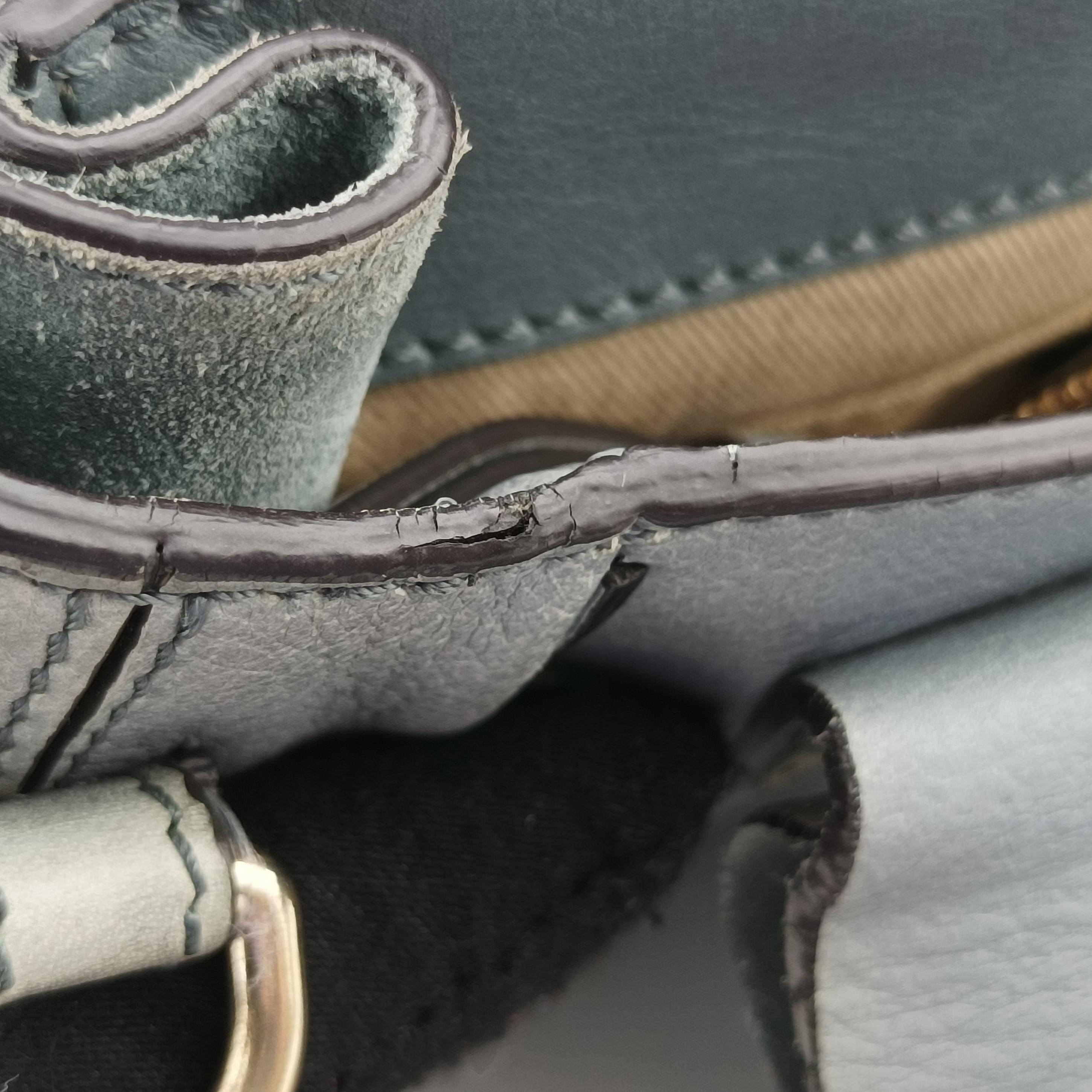 Pre-owned Chloe FAYE mini Grey leather  backpack/rucksack | stylenewstar