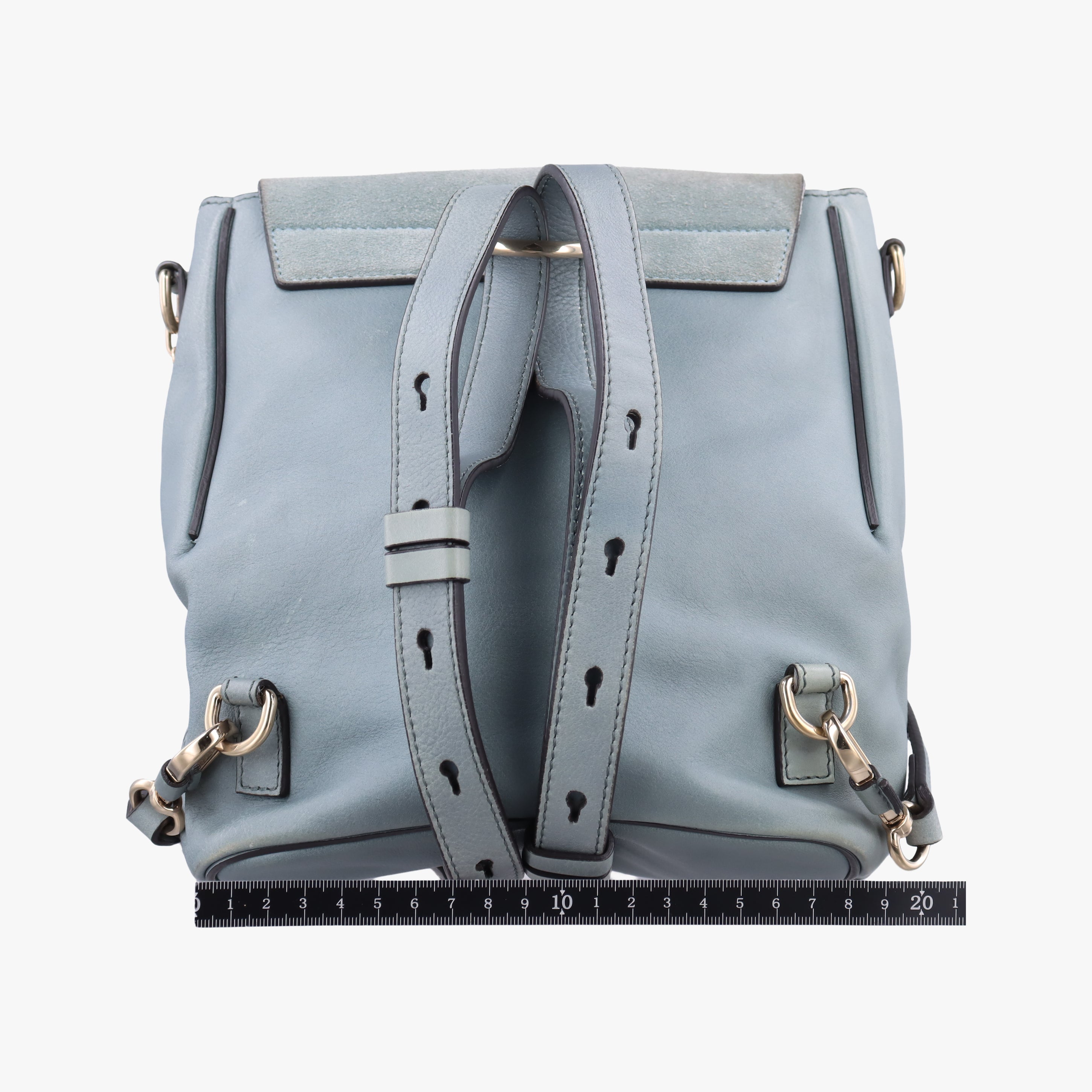 Pre-owned Chloe FAYE mini Grey leather  backpack/rucksack | stylenewstar
