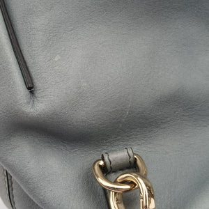 Pre-owned Chloe FAYE mini Grey leather  backpack/rucksack | stylenewstar