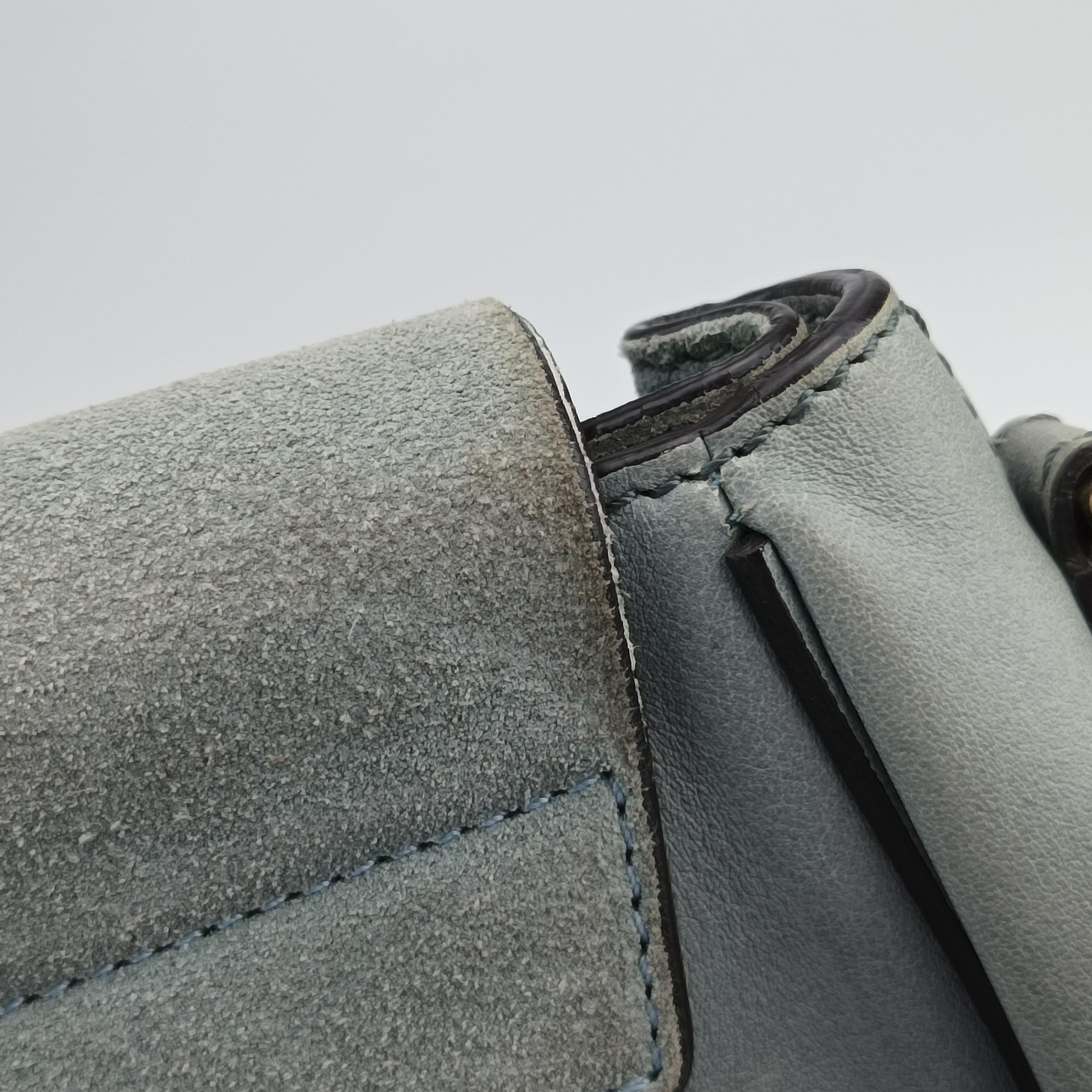 Pre-owned Chloe FAYE mini Grey leather  backpack/rucksack | stylenewstar