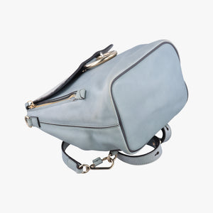 Pre-owned Chloe FAYE mini Grey leather  backpack/rucksack | stylenewstar