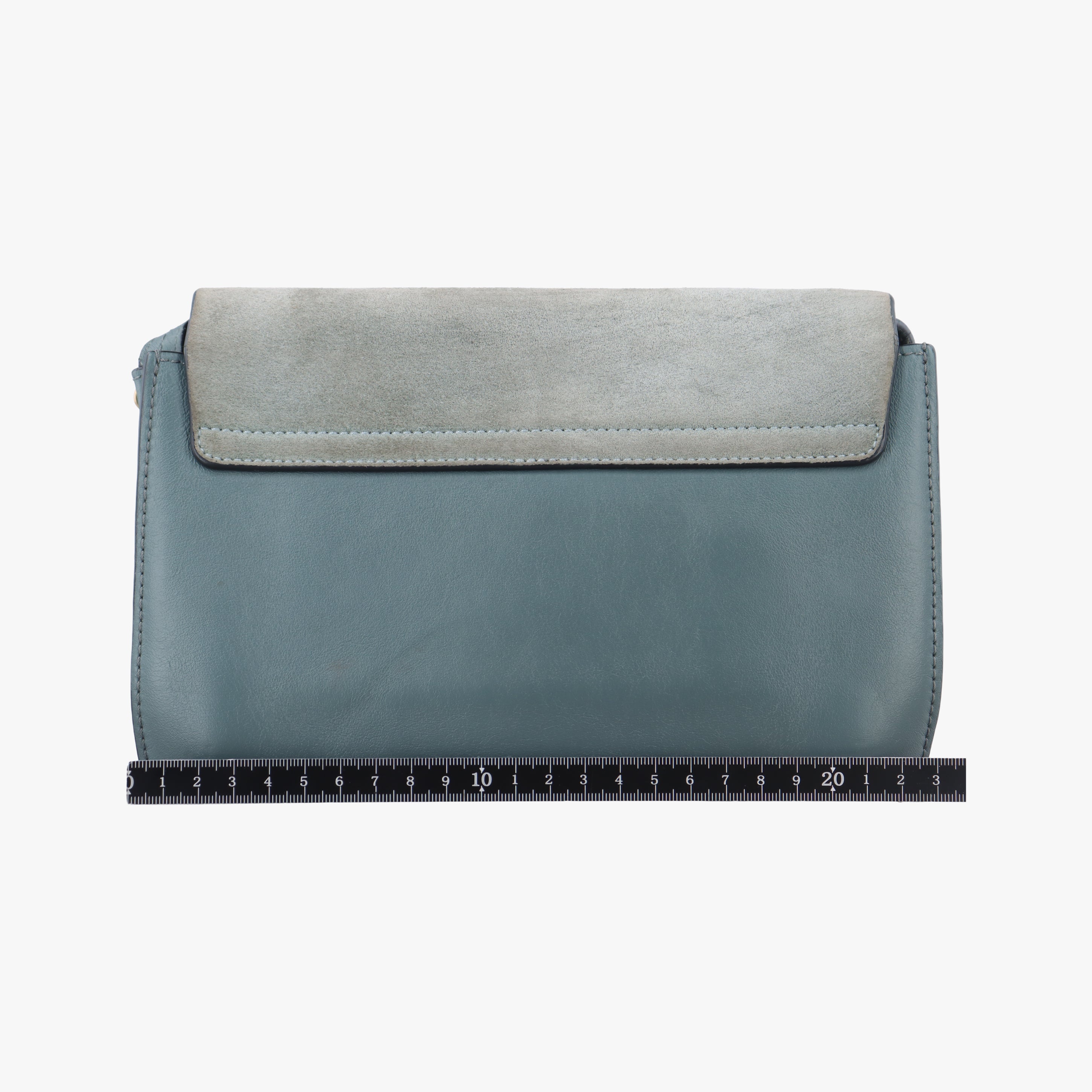 Pre-owned Chloe FAYE Blue × gray Suede × leather  shoulderbag | stylenewstar
