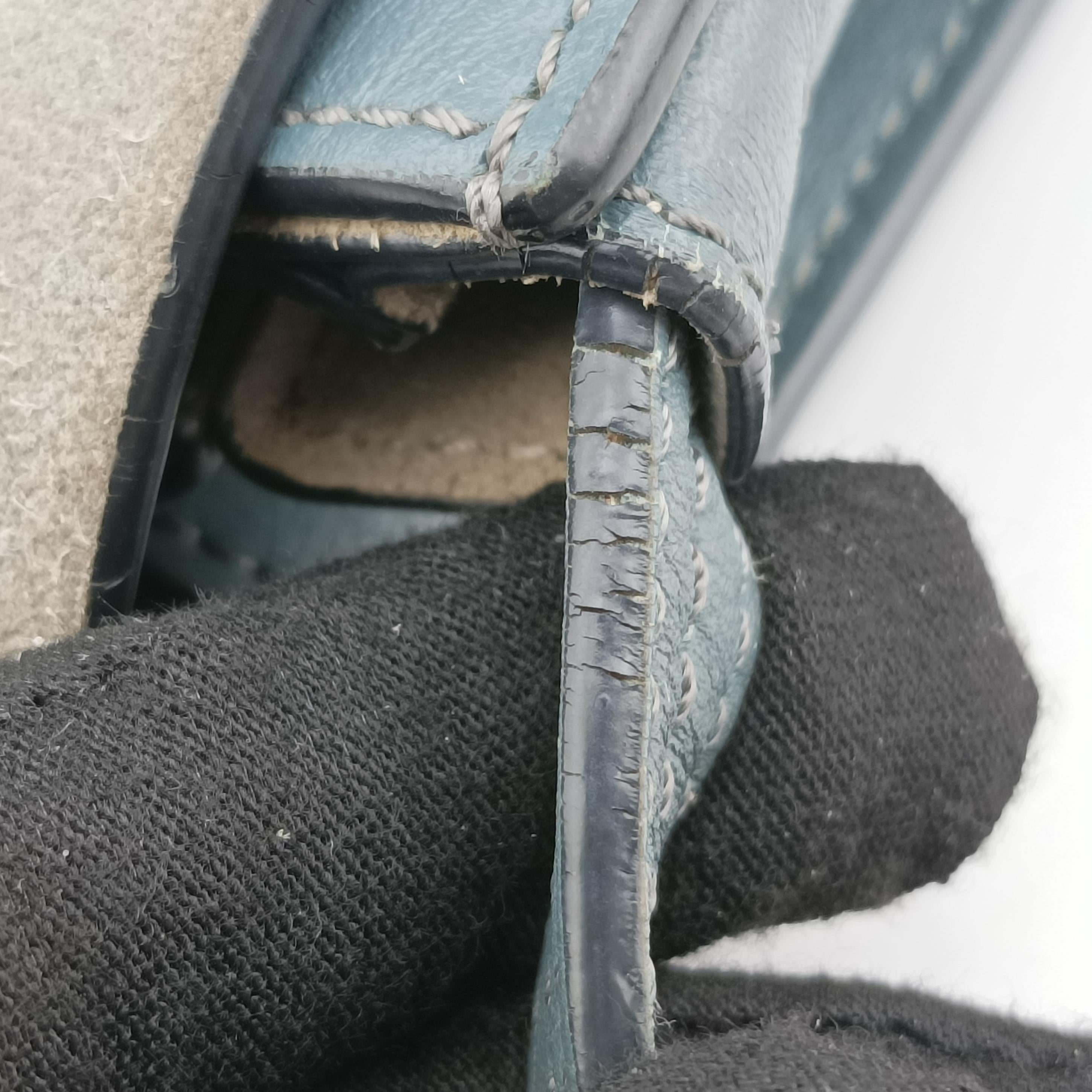 Pre-owned Chloe FAYE Blue × gray Suede × leather  shoulderbag | stylenewstar