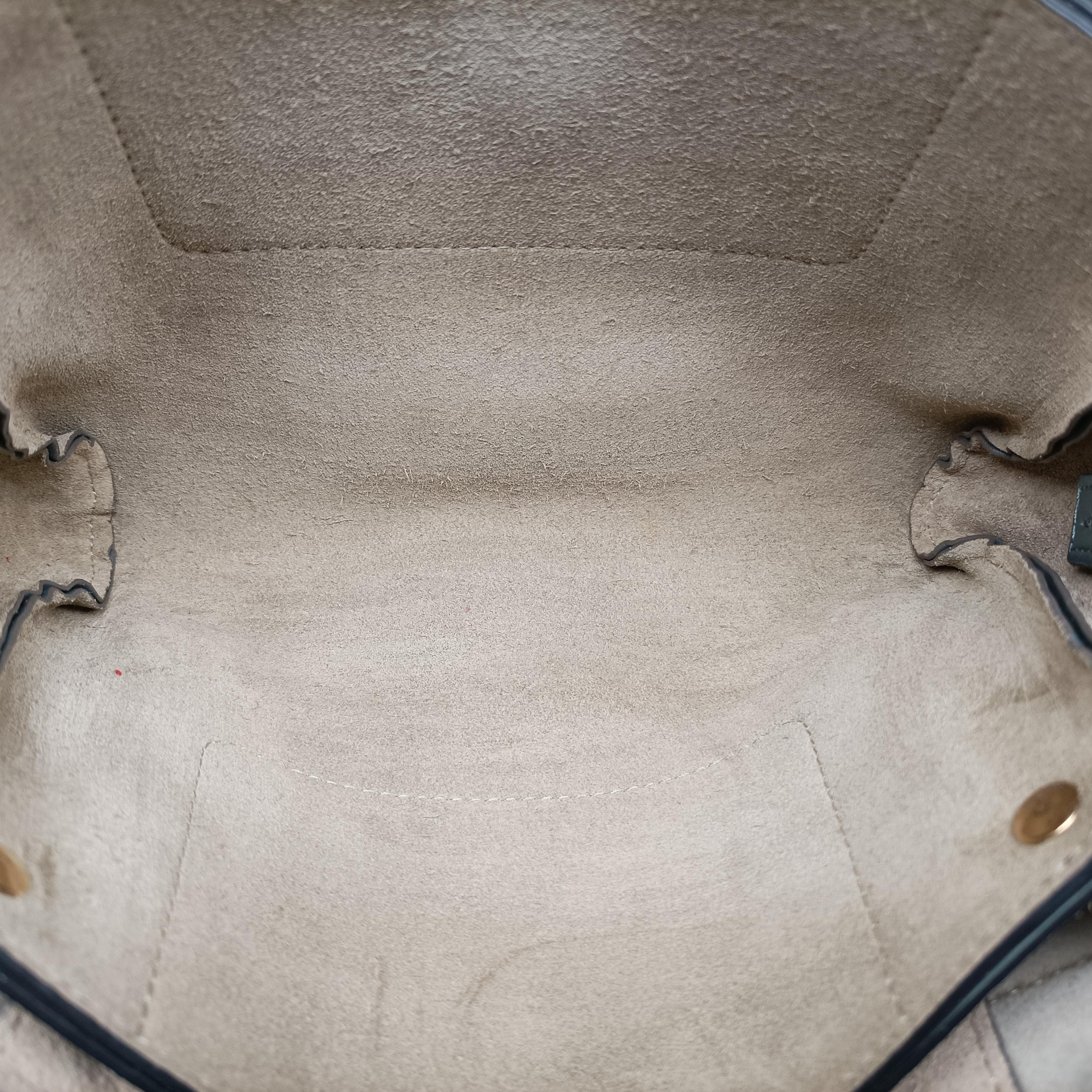 Pre-owned Chloe FAYE Blue × gray Suede × leather  shoulderbag | stylenewstar