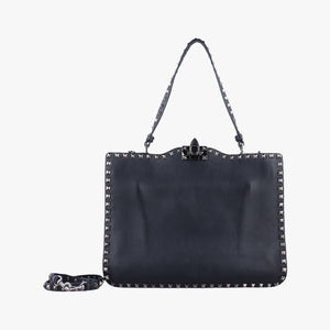 Vintage Valentino Rockstud Black Leather  shoulderbag | stylenewstar