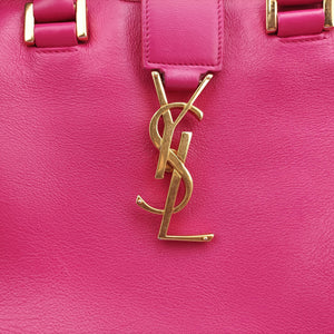 Pre-owned Yves Saint Laurent BABY CABAS Pink Leather 394461 shoulderbag | stylenewstar