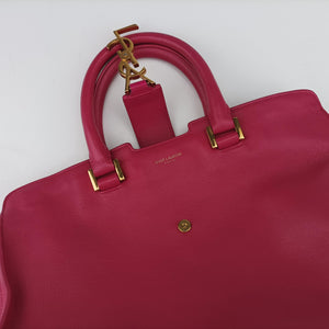 Pre-owned Yves Saint Laurent BABY CABAS Pink Leather 394461 shoulderbag | stylenewstar