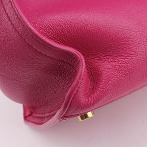 Pre-owned Yves Saint Laurent BABY CABAS Pink Leather 394461 shoulderbag | stylenewstar