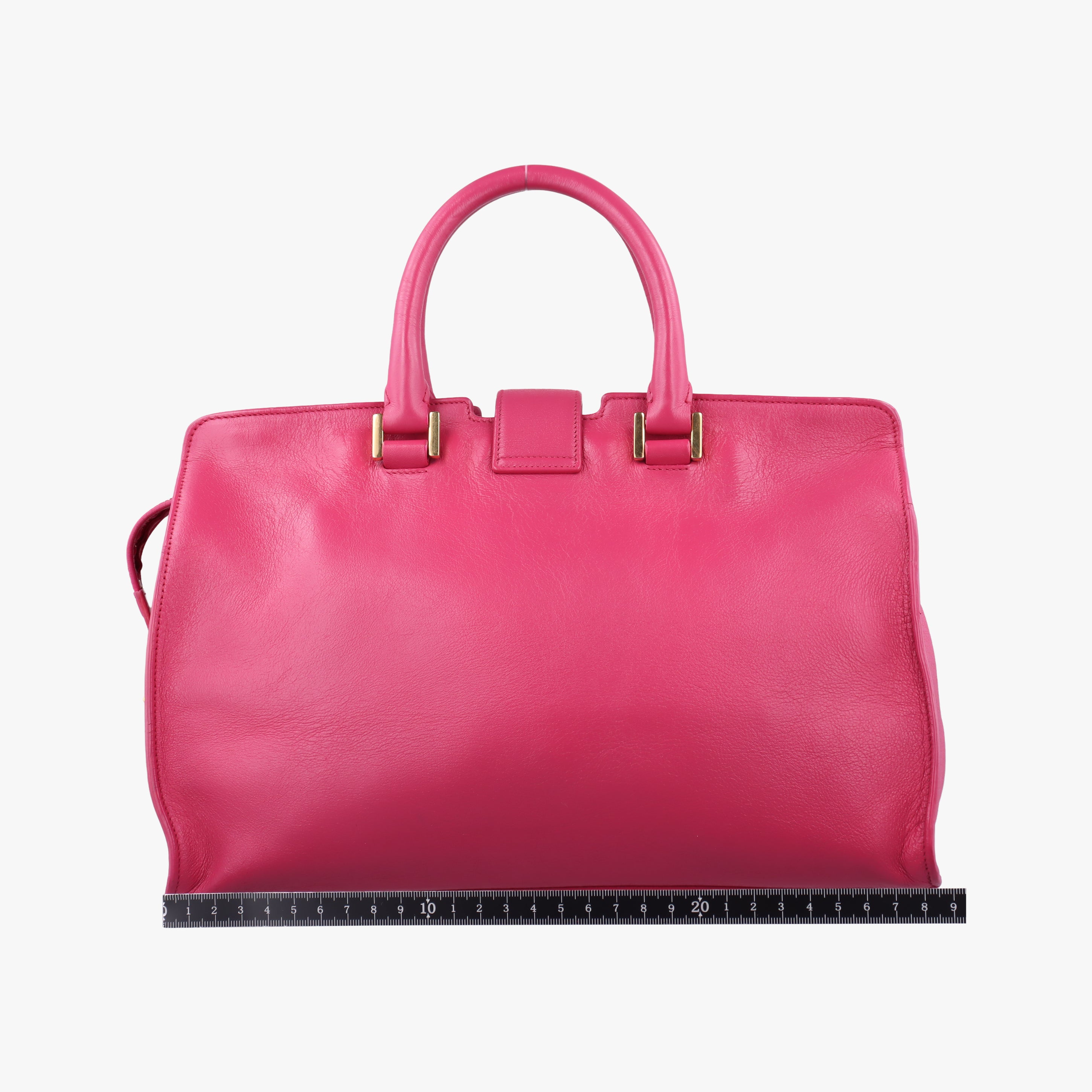 Pre-owned Yves Saint Laurent BABY CABAS Pink Leather 394461 shoulderbag | stylenewstar
