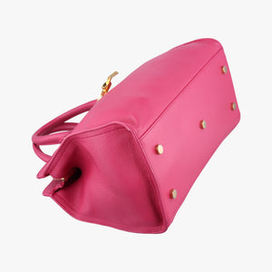 Pre-owned Yves Saint Laurent BABY CABAS Pink Leather 394461 shoulderbag | stylenewstar