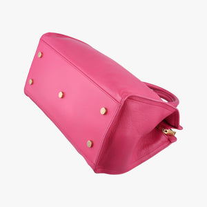 Pre-owned Yves Saint Laurent BABY CABAS Pink Leather 394461 shoulderbag | stylenewstar
