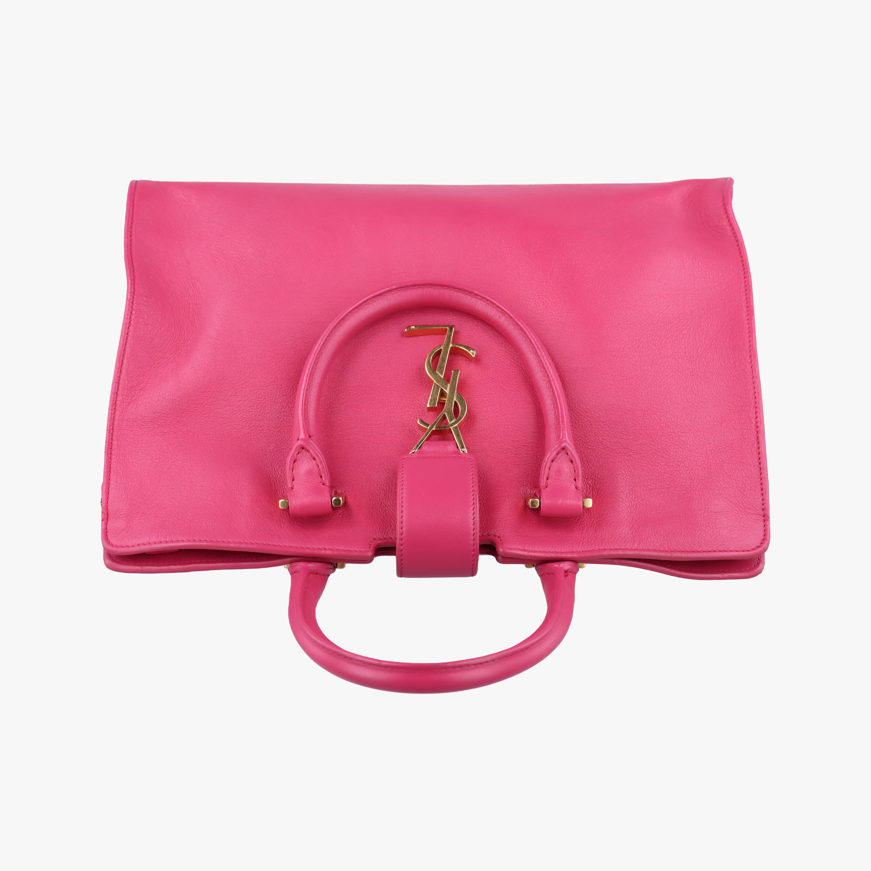 Pre-owned Yves Saint Laurent BABY CABAS Pink Leather 394461 shoulderbag | stylenewstar