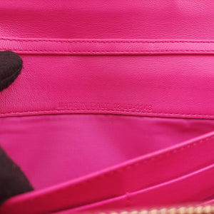 Pre-owned Christian Dior Lady Dior cannage Pink lambskin  shoulderbag | stylenewstar